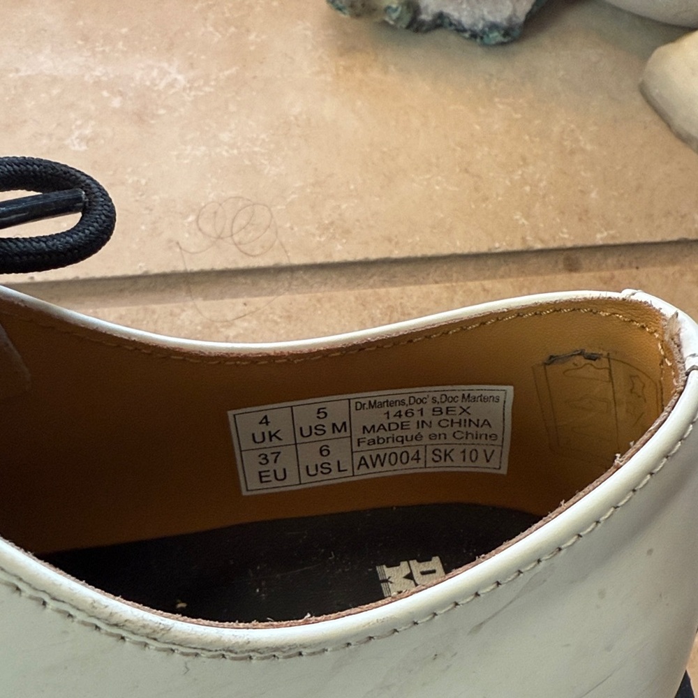 White Leather Dr. Martens - Picture 5 of 6